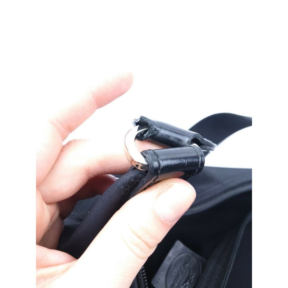 Longchamp Black Nylon Small Crescent Mini Hobo - Picture 11 of 12